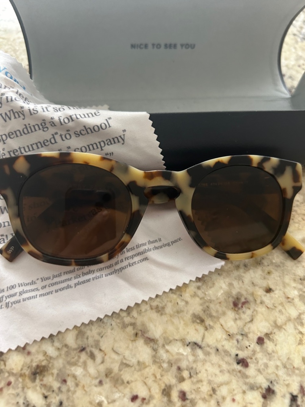 Warby Parker Tortoiseshell Sunglasses with Brown Lenses